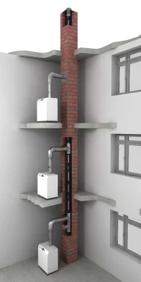 Tubage collectif de cheminée furanflex