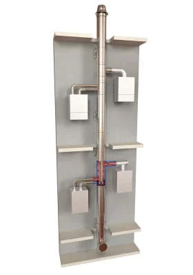 Tubage collectif de cheminée inox